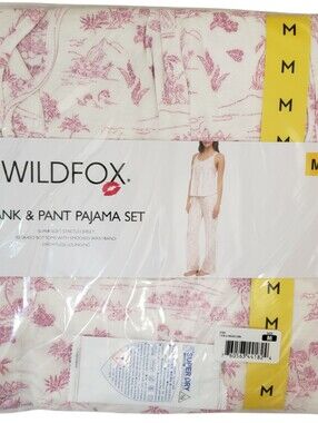 Wildfox Pajama Set Women Tank and Pant Set Stretch Jersey NWT
